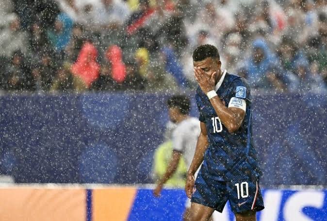 France vs Iraq suspended after heavy rain during World Cup match